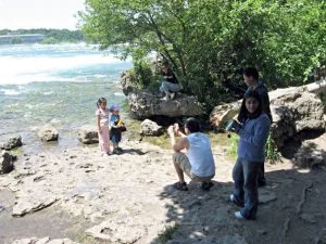 Three Sisters Islands before State Parks fenced off the river from what were once trails - For the love of God, children, get away from the water before you are swept away!