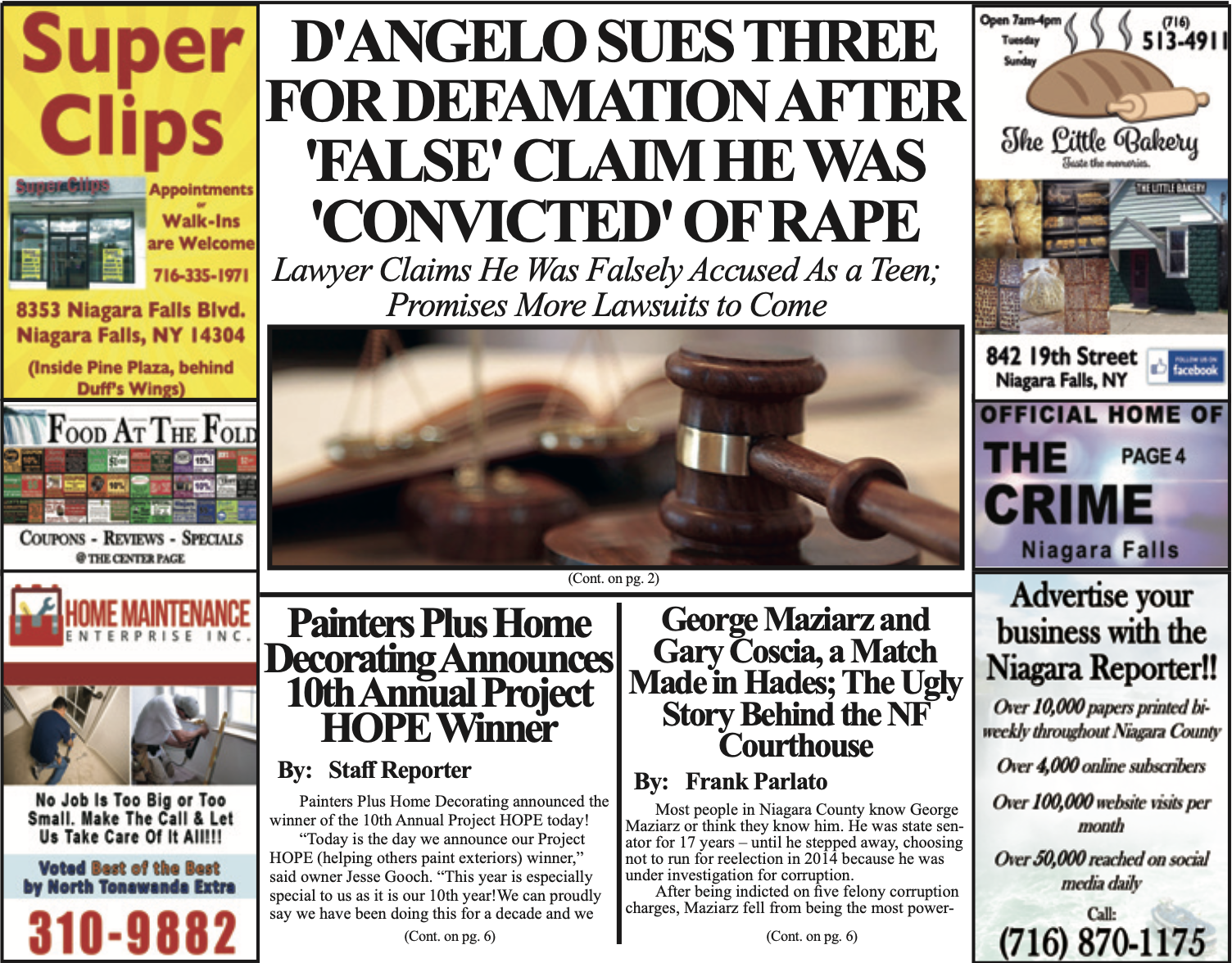 September 2nd, 2020, Edition of The Niagara Reporter Newspaper