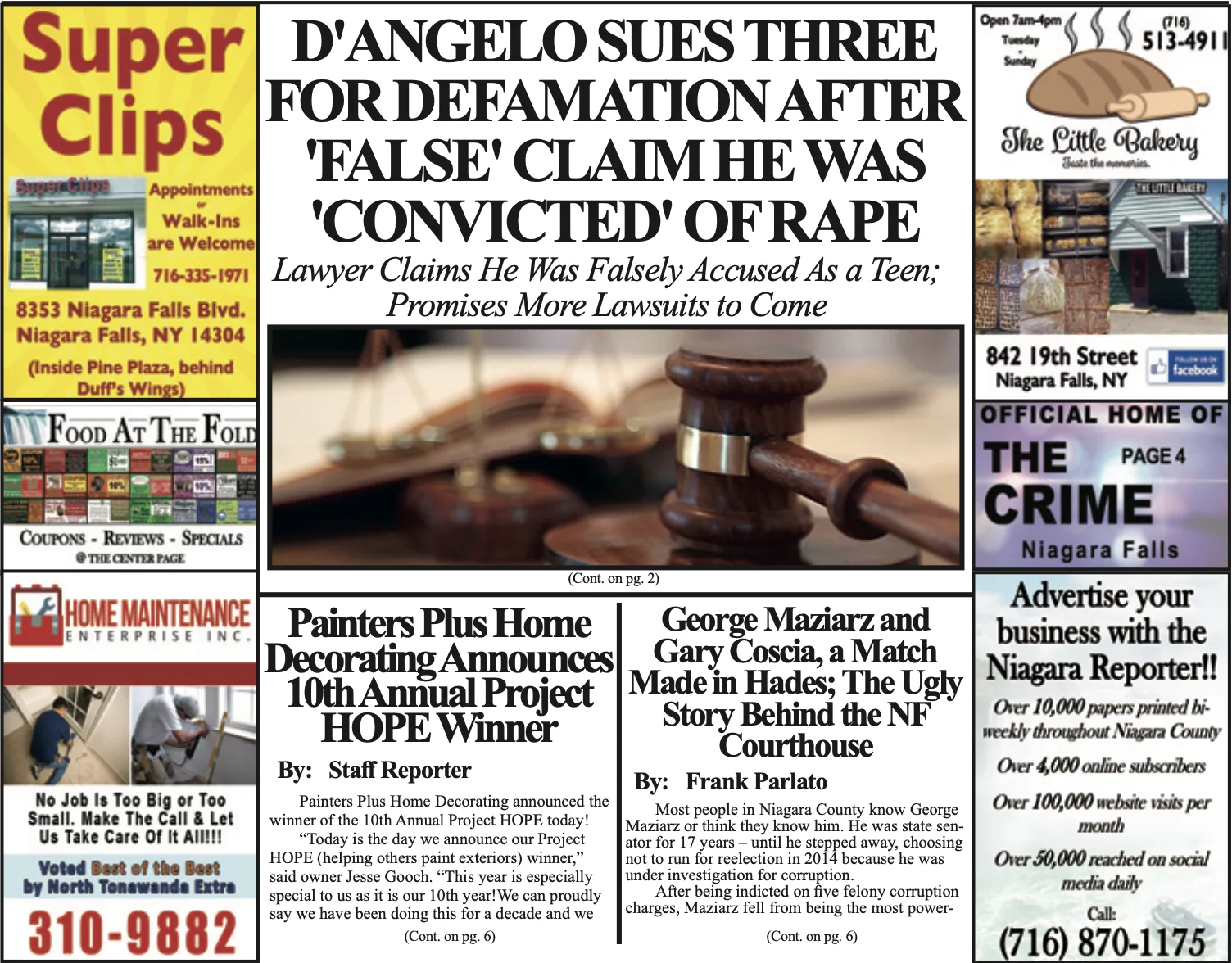 September 2nd, 2020, Edition of The Niagara Reporter Newspaper