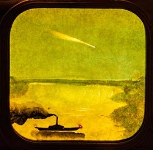 Donati's Comet of 1858 is featured on an antique stereoscope slide of that era.