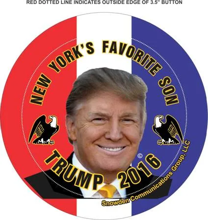 Snowden-designed Button ...red hot item