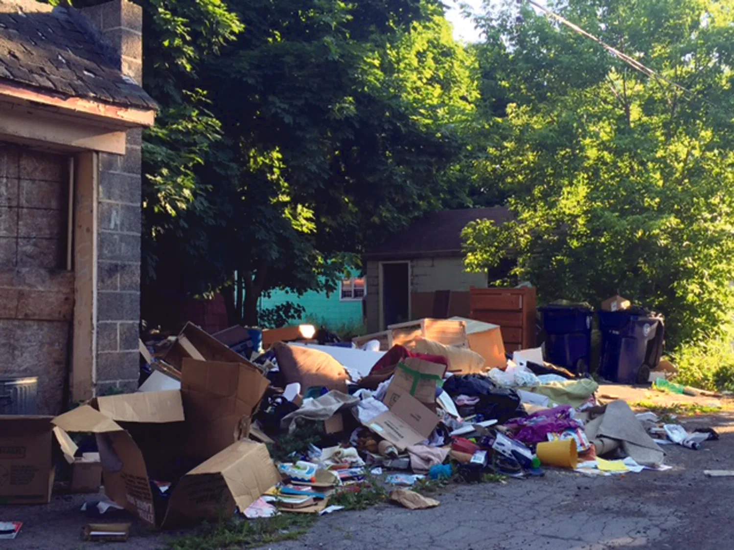 Heap Of Garbage In Alleyway Behind Lasalle Invites Rats and Fire Bugs