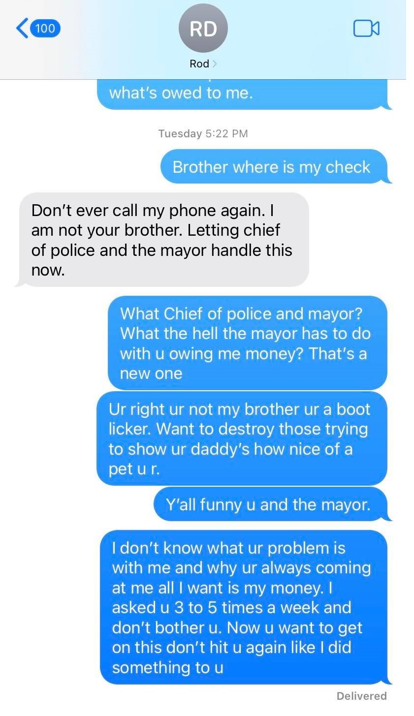 Davis told Nix he was “letting chief of police and the mayor handle this now.”