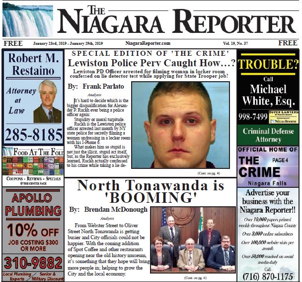 January 23rd Edition of the Niagara Reporter Newspaper