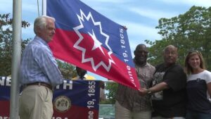 Niagara Falls Mayor Robert Restaino at a Juneteenth event.
