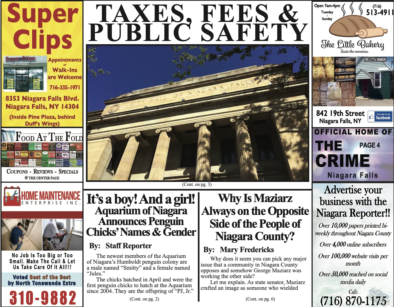 August 19th, 2020, Edition of the Niagara Reporter Newspaper