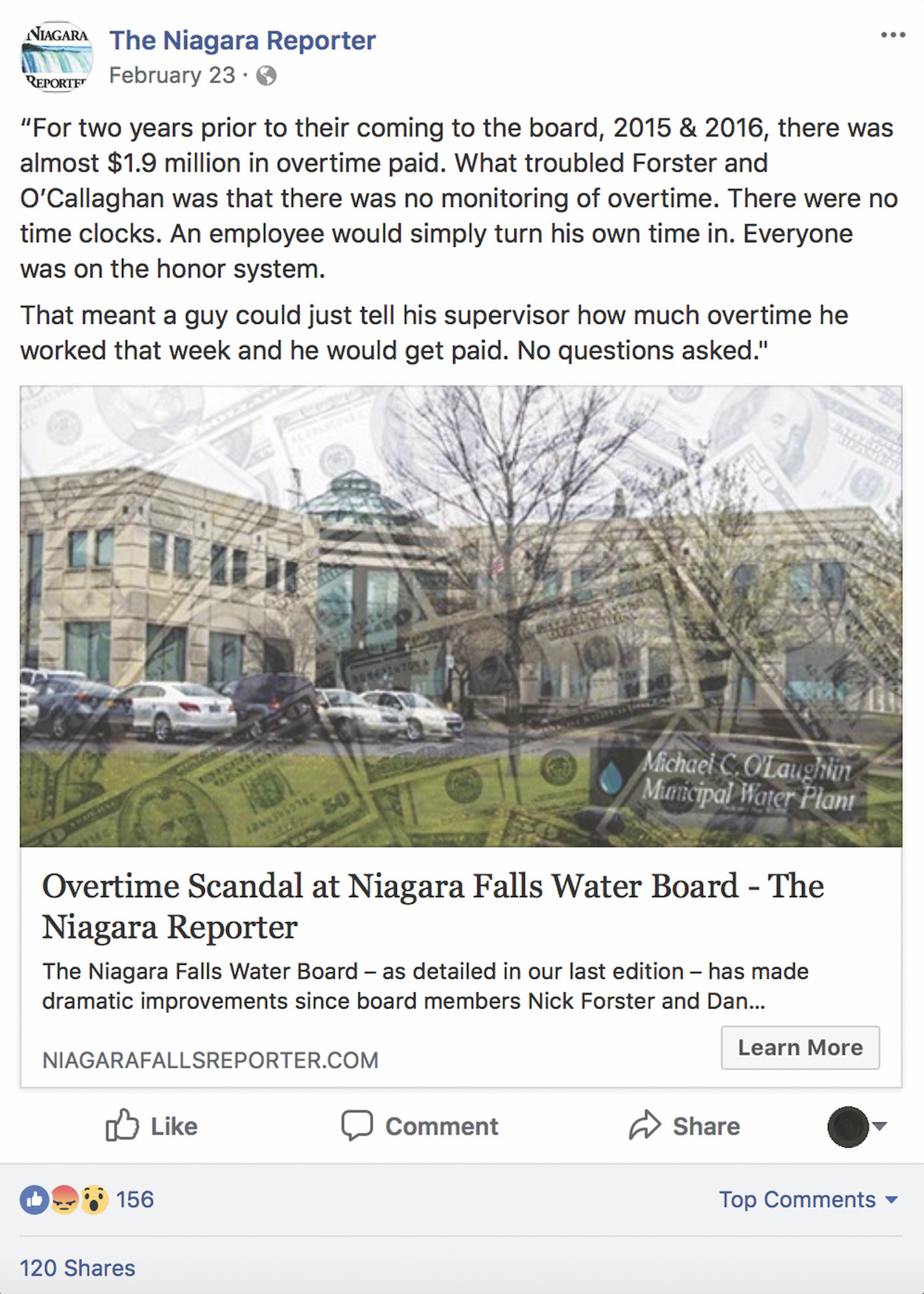 People’s Voice Edition: Overtime Scandal at Niagara Falls Water Board