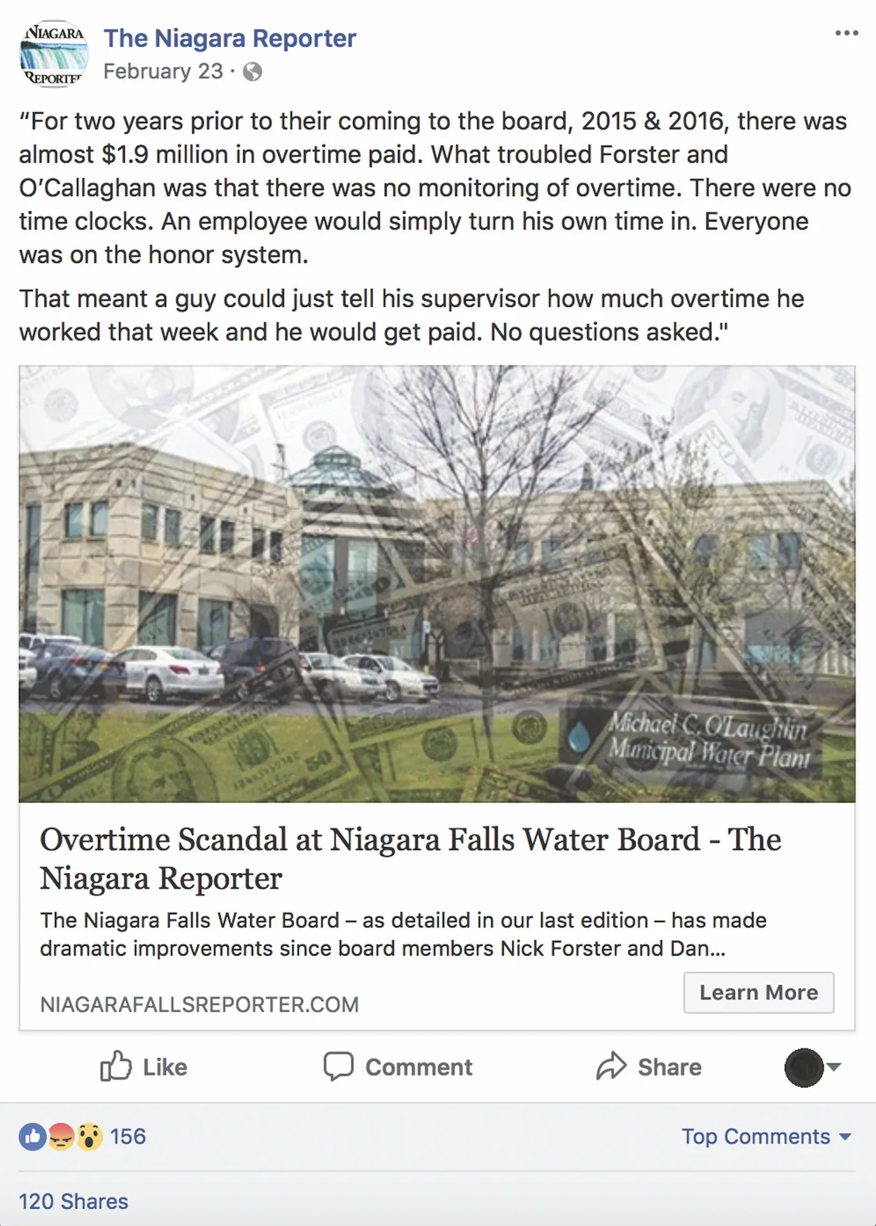 People’s Voice Edition: Overtime Scandal at Niagara Falls Water Board