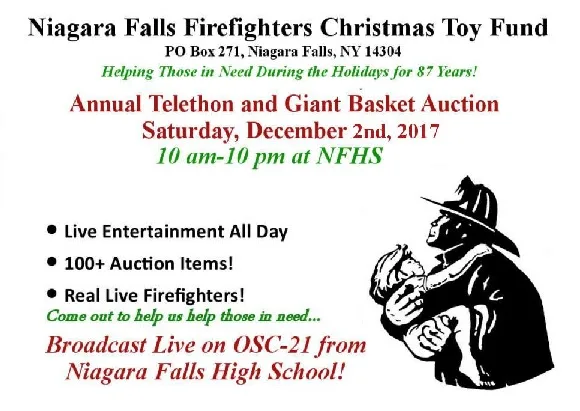NF Firefighters Christmas Toy Fund Telethon and Basket Auction to be held on Saturday