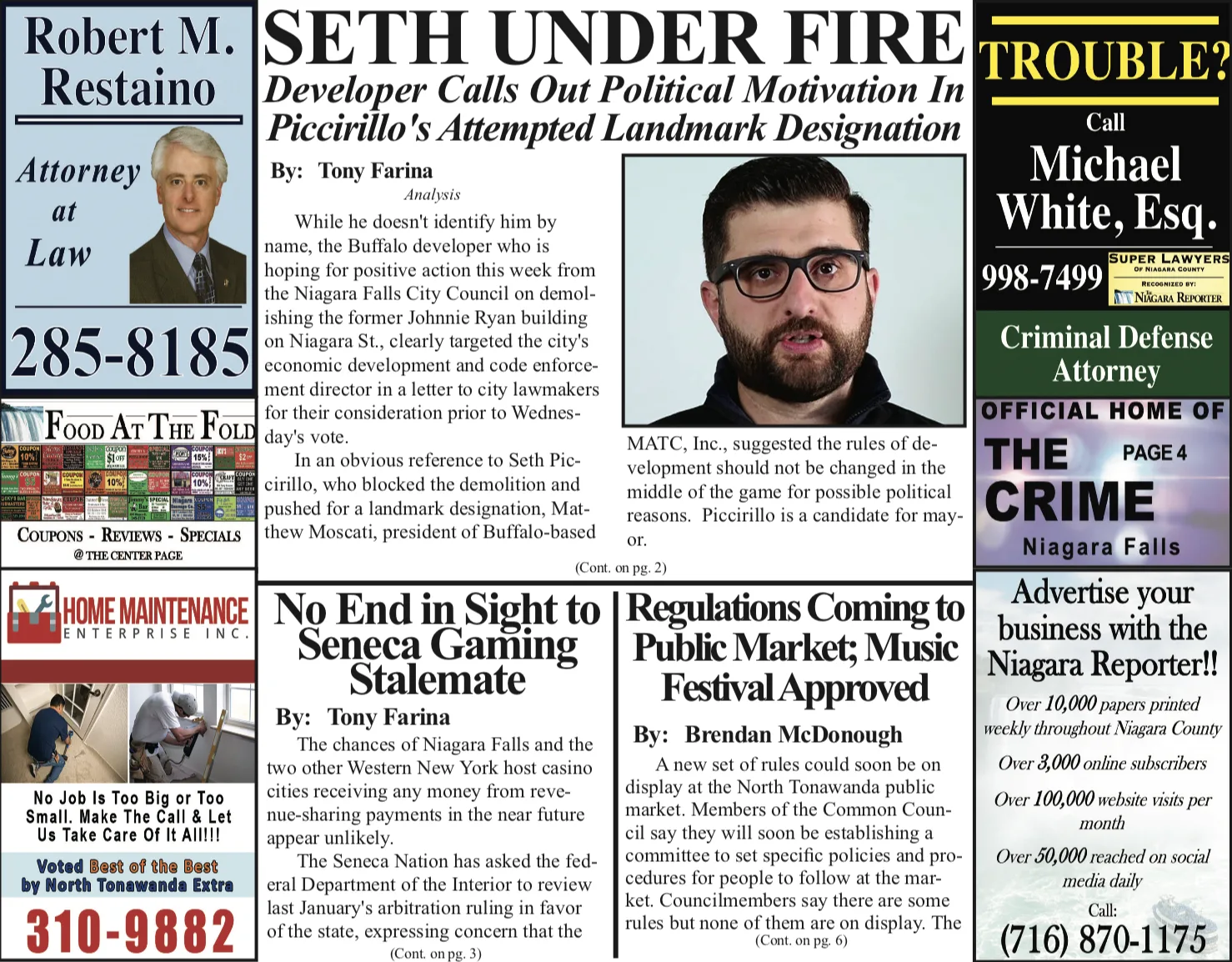May 15th, 2019, Edition of The Niagara Reporter Newspaper