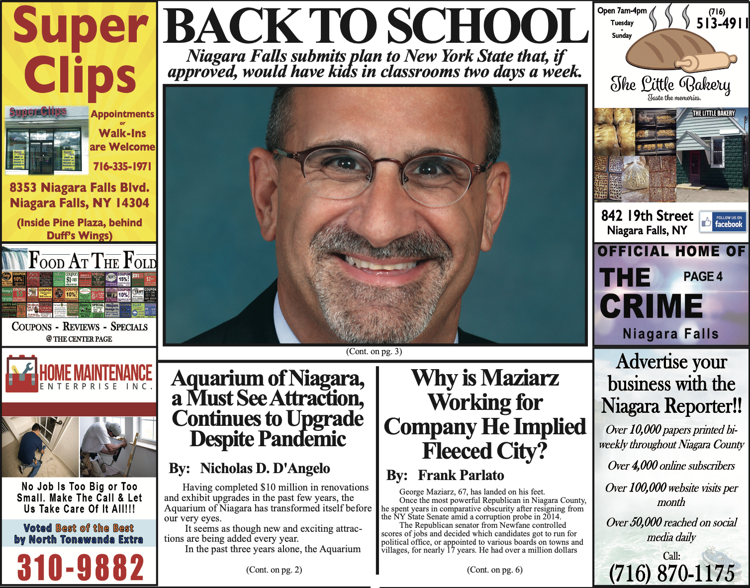 August 5th, 2020, Edition of the Niagara Reporter Newspaper