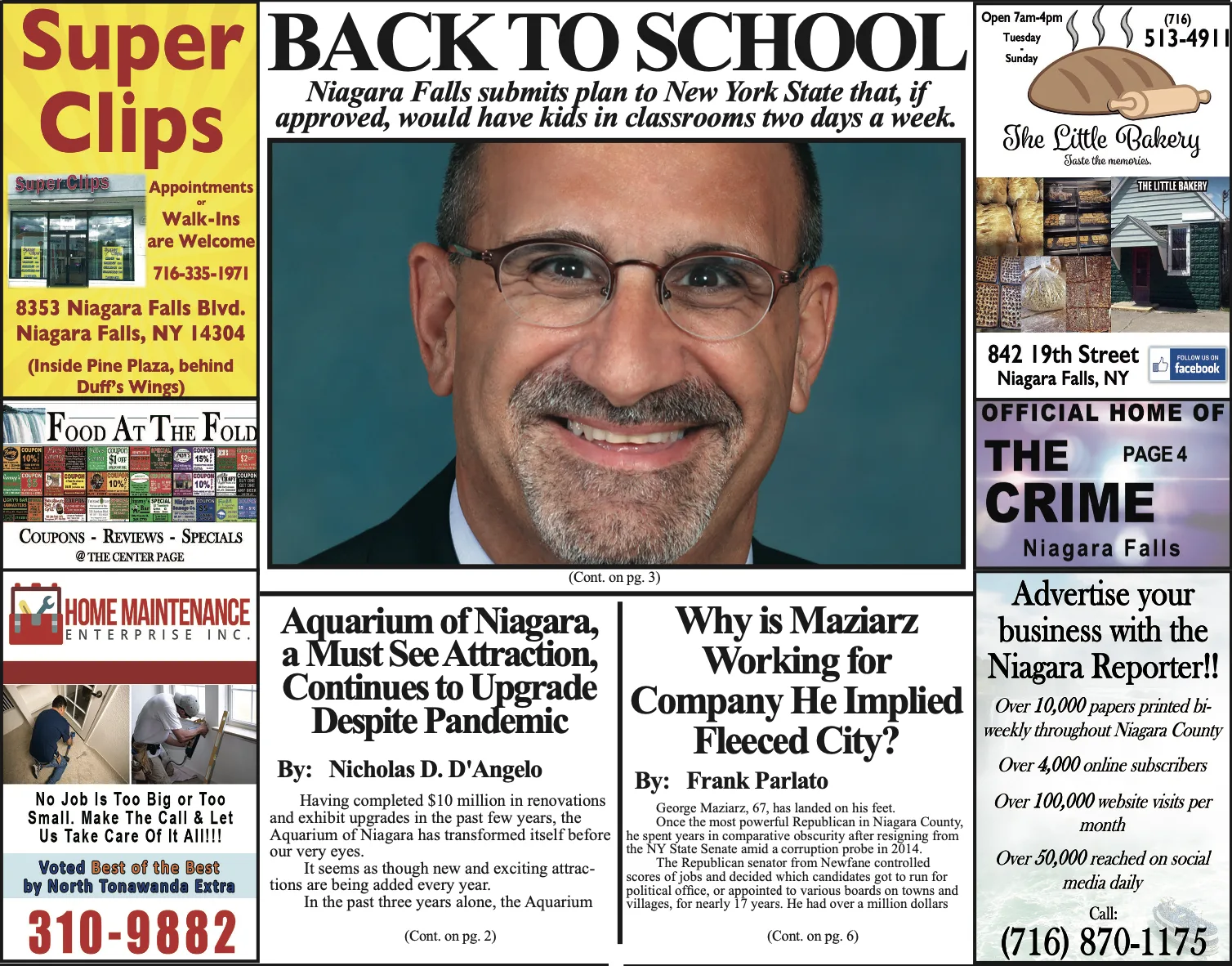 August 5th, 2020, Edition of the Niagara Reporter Newspaper