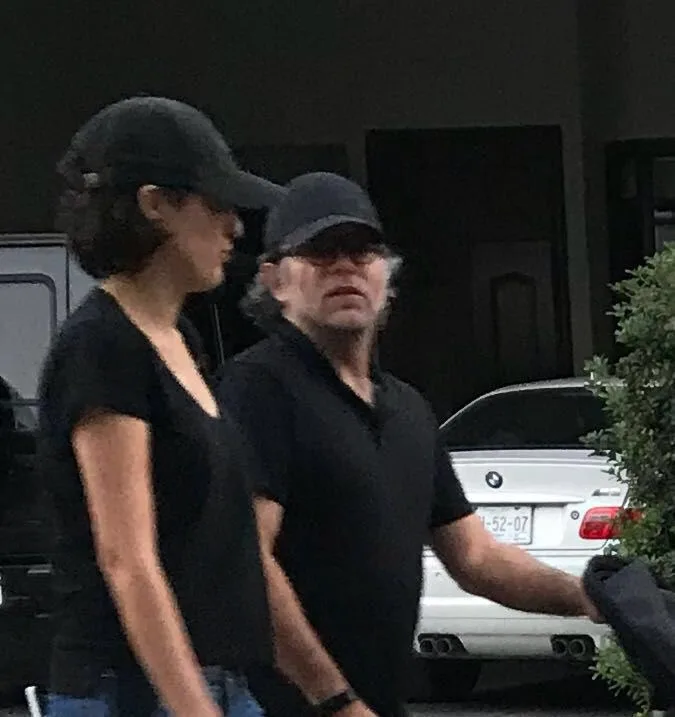 Raniere photographed in Monterrey – with Mariana and baby