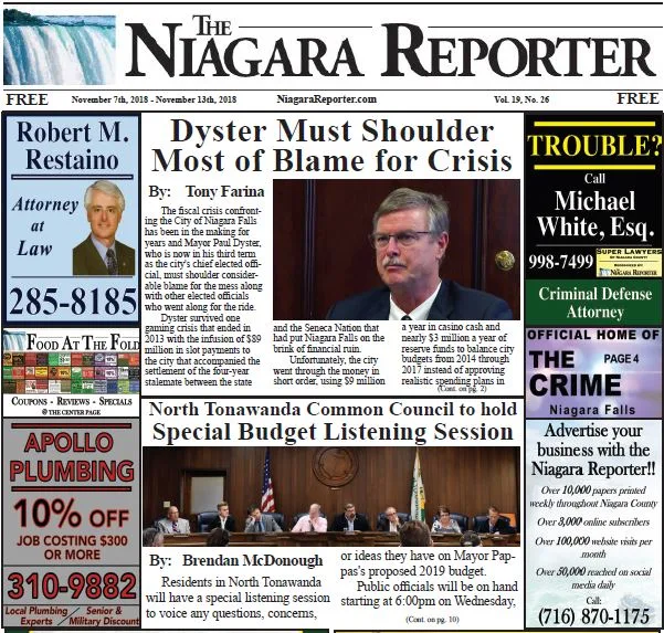 November 7th Edition of the Niagara Reporter Newspaper