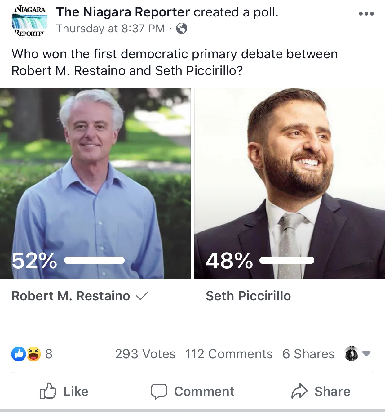 We Asked, You Voted: Restaino Comes Out On Top in Debate #1