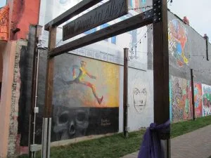 Walking down Third Street, this is what you see as you come upon the entrance to Art Alley. The perfect welcome for the multicultural millions who visit Niagara Falls every year and enjoy a good scare by demons!