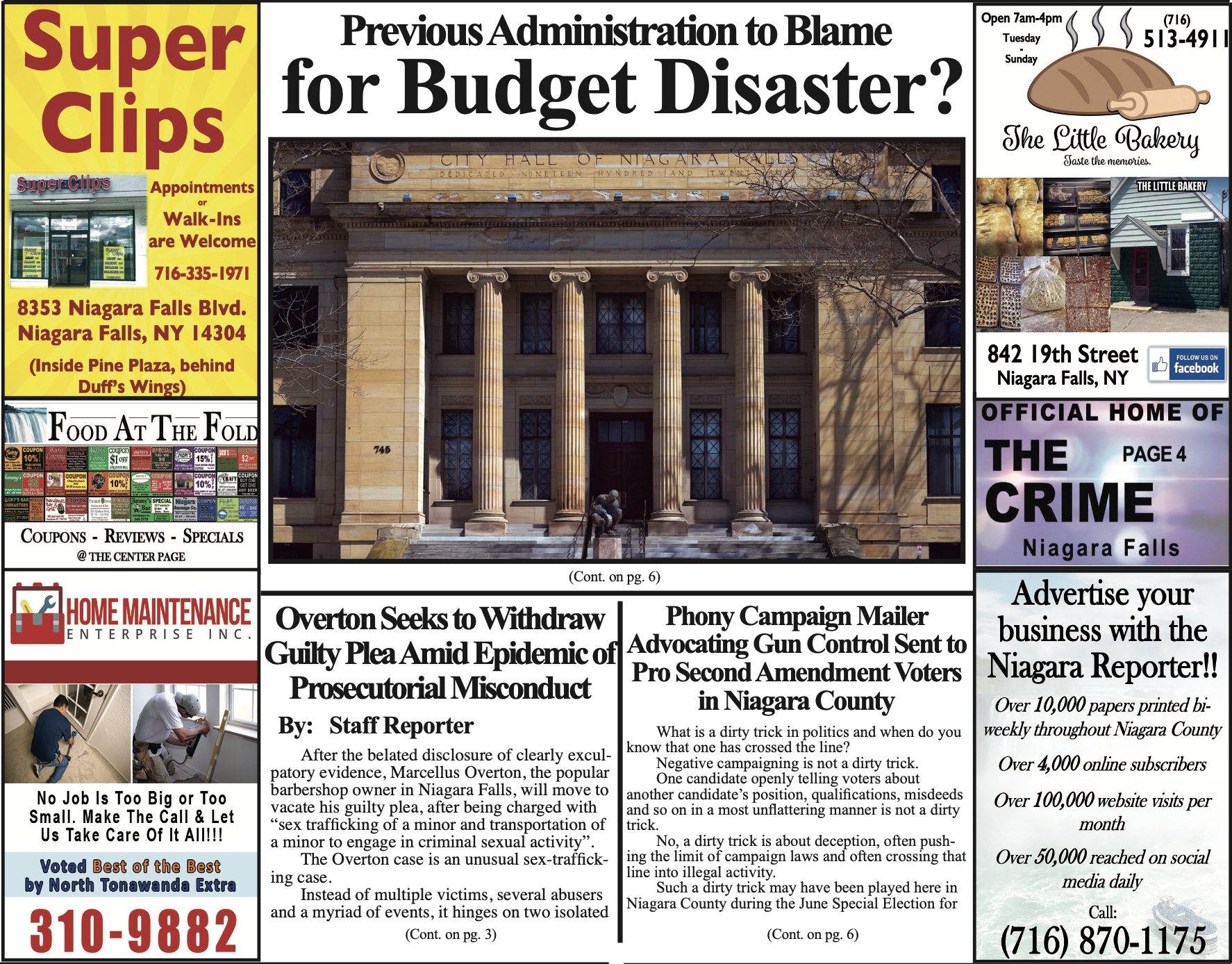 September 30th, 2020, Edition of the Niagara Reporter Newspaper