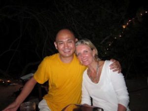 Lama Tenzin with Sara’s mother Georgia Bronfman.