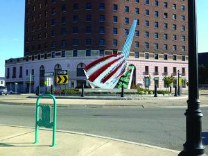 Have you ever seen anything so ugly? Niagara Falls Mayor Paul Dyster is spending $585,000 of your money to build this monstrosity on a traffic island in the city’s tourist district.