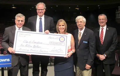 Governor hands out $100 million to cities, While Niagara Falls check bounces