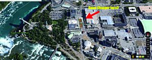 This aerial picture shows how close the proposed mid scale Hamister hotel is to Niagara Falls. What a shame it will be forever wasted as a third rate hotel when attractions are what is needed for the falls and its tourists.