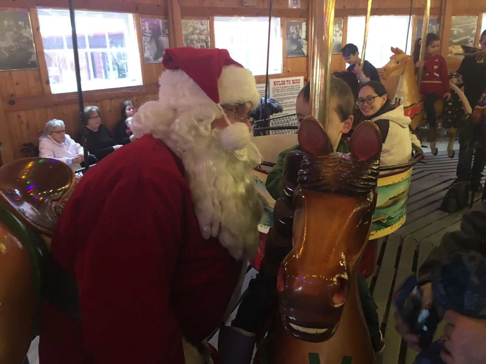 Santa on the Carrousel in North Tonawanda