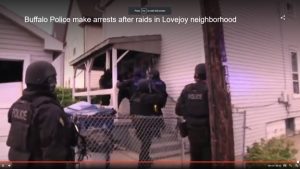 No knock, paramilitary raids on poor Buffalo people's homes often yield nothing at all, or in many instances a minute quantity of marijuana - a plant which is legal in civilized places like California and Colorado. 