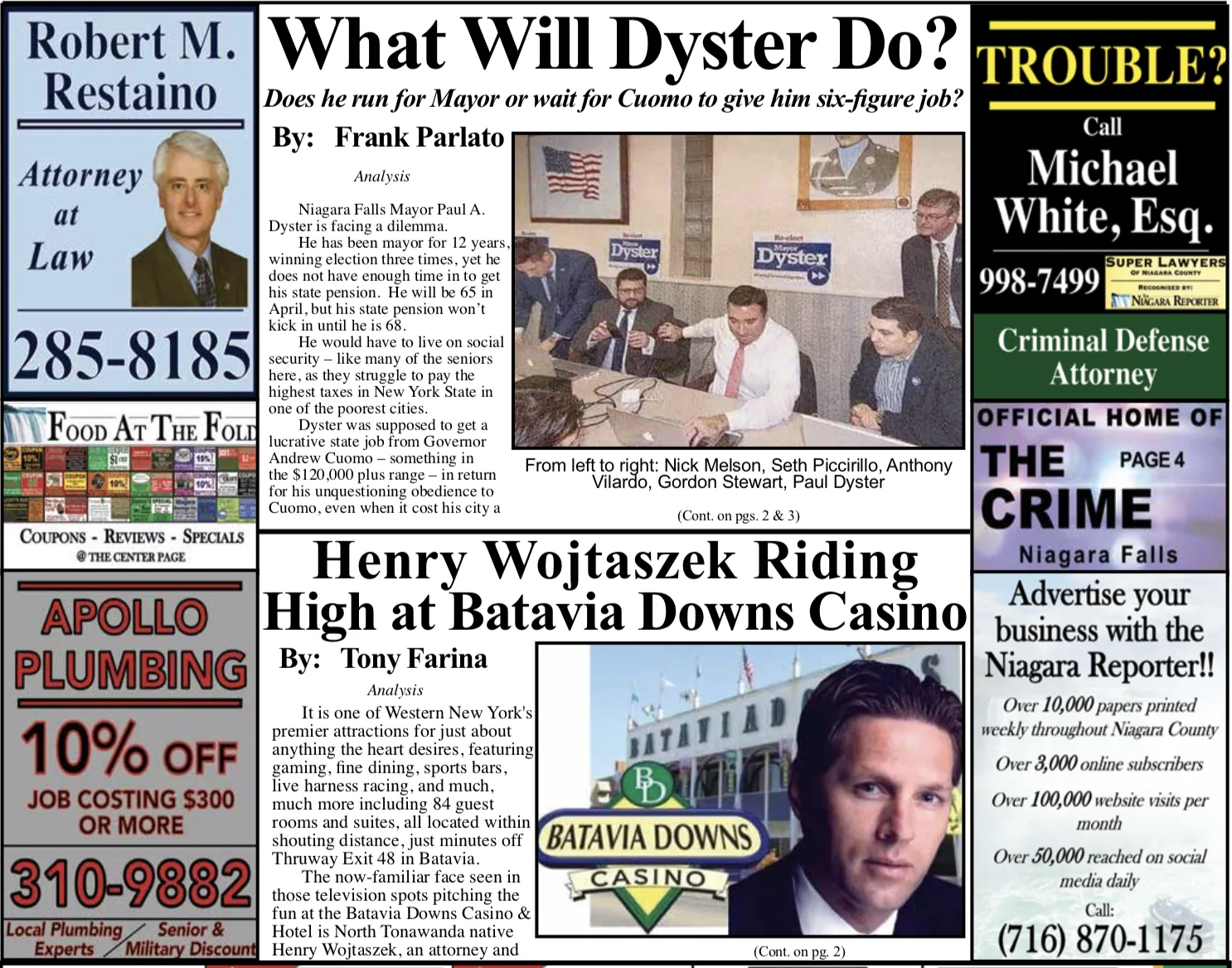 January 30th, 2019 Edition of the Niagara Reporter Newspaper