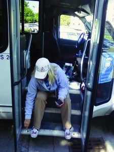We asked this Discover Niagara shuttle driver if we could take her picture. Flattered, she replied, “Sure, just let me hide my cigarette.”