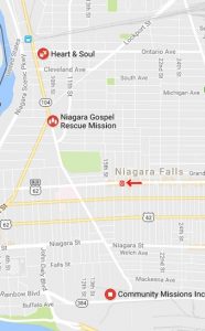The other three overburdened soup kitchens of Niagara Falls, all of which are at least a half hour walk from the city's east end, are all located a good distance from the new low cost eatery strategically located on Pine Avenue.