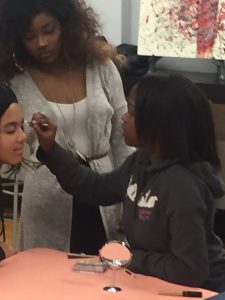 Perfecting hair and make-up skills at The Connection
