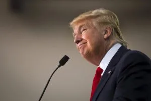 Republican presidential candidate Donald Trump speaks during his "Make America Great Again Rally" at the Grand River Center in Dubuque, Iowa, Tuesday, August 25, 2015. REUTERS/Ben Brewer