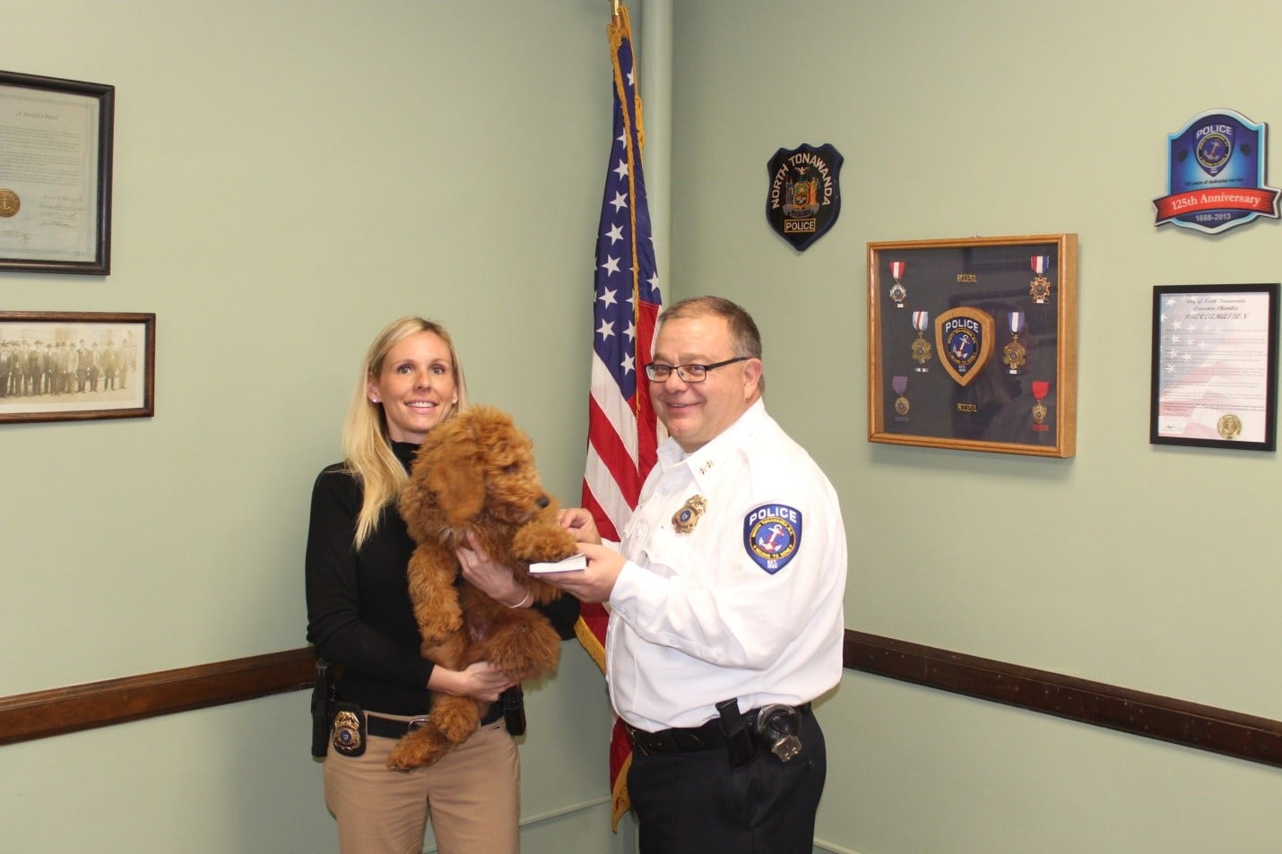 Therapy Dog “Remy” is Sworn in as the Newest Member of the North Tonawanda Police Departmen