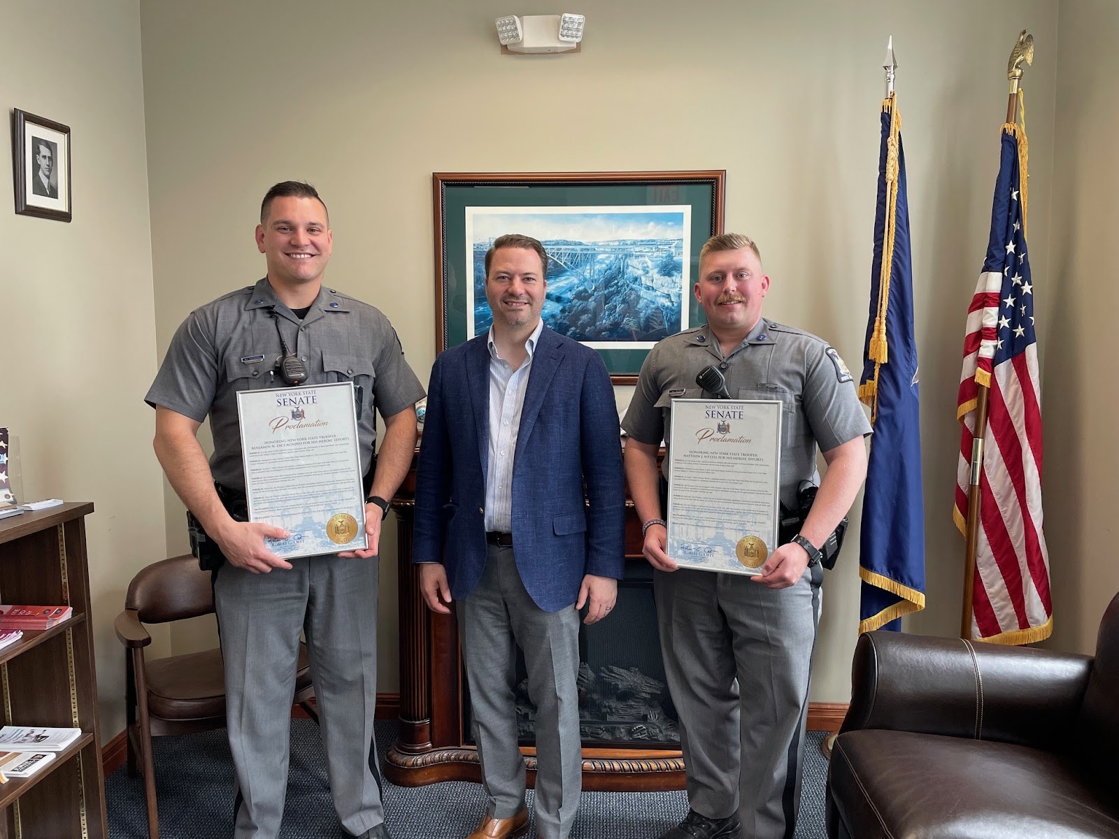 Senator Rob Ortt Honors New York State Troopers for Heroic Actions