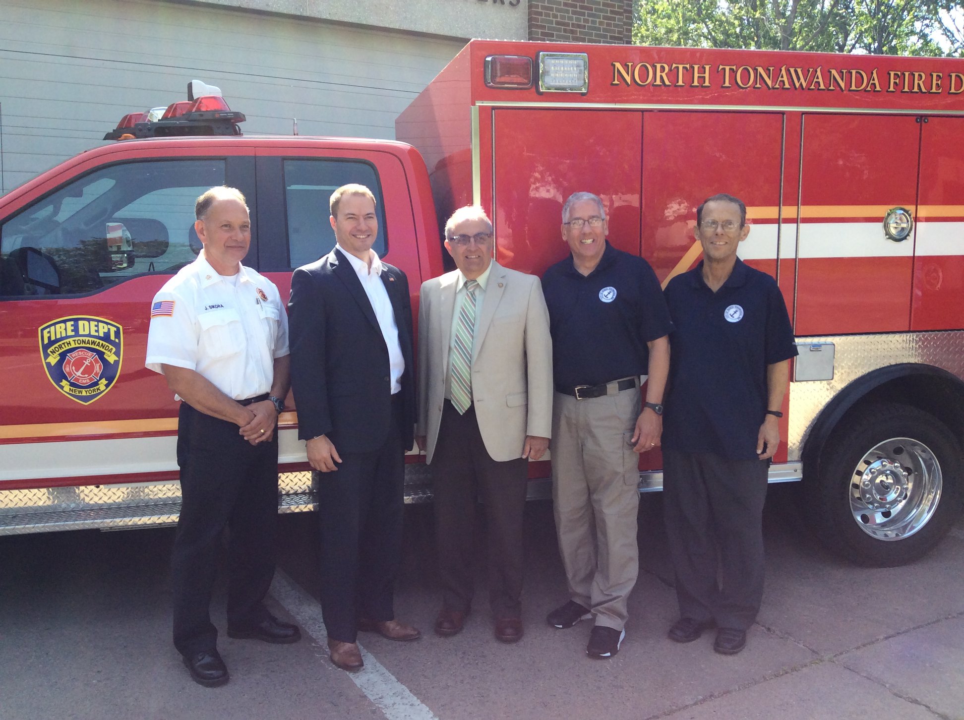 Mayor Pappas, Senator Ortt and Others Join NT Fire Department to Unveil New Rescue Vehicle