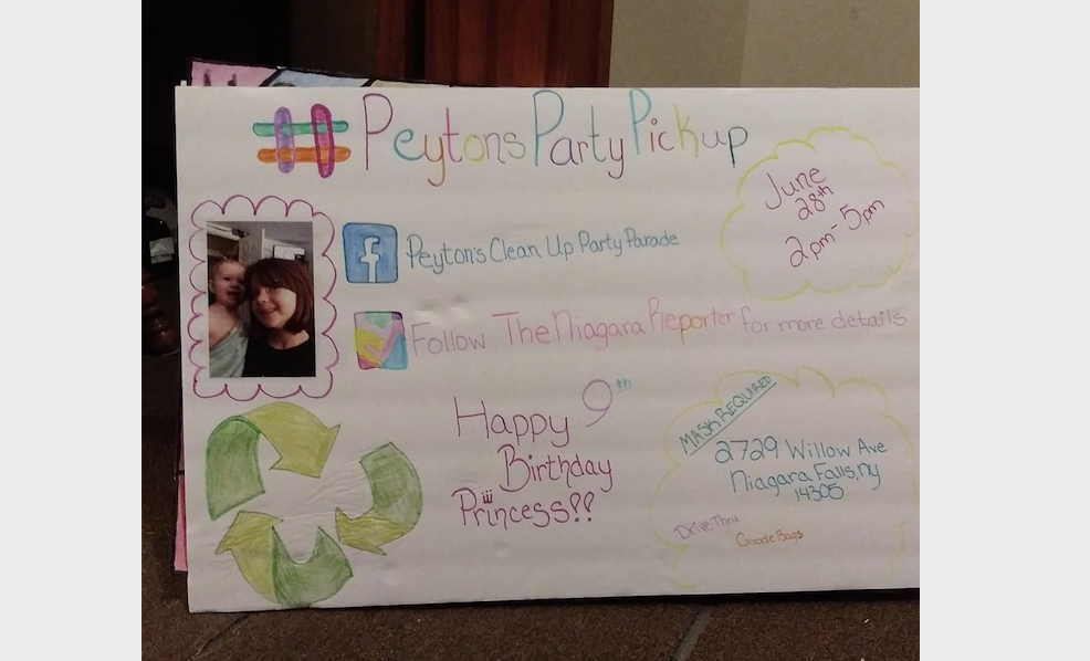 9-Year-Old Girl Invites Niagara Falls Residents to Celebrate Her Birthday by Cleaning Up Community
