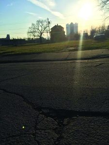 In the distance is the wealthy Seneca Casino in the foreground US poverty