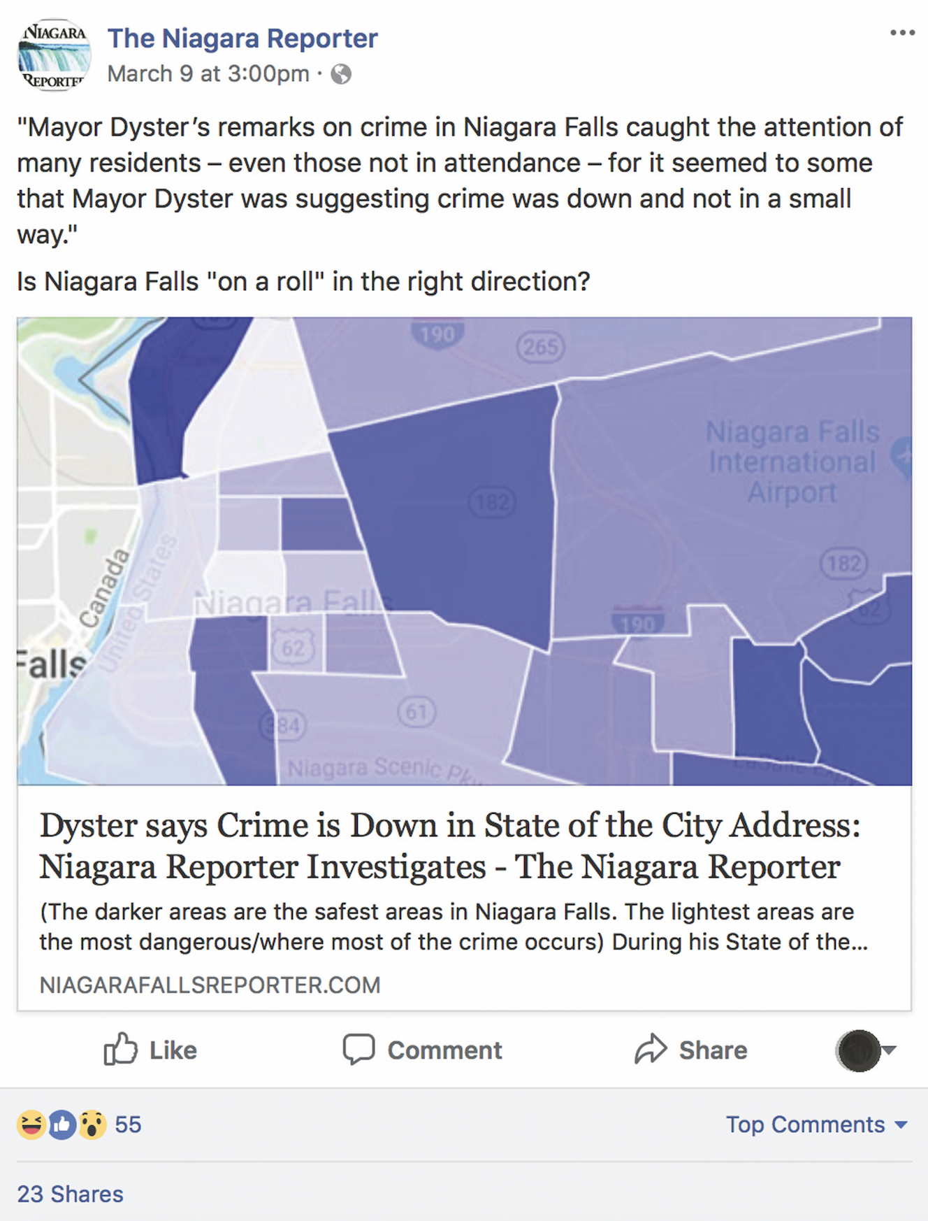 People’s Voice Edition: Dyster says Crime is Down in State of City Address, Niagara Reporter Investigates