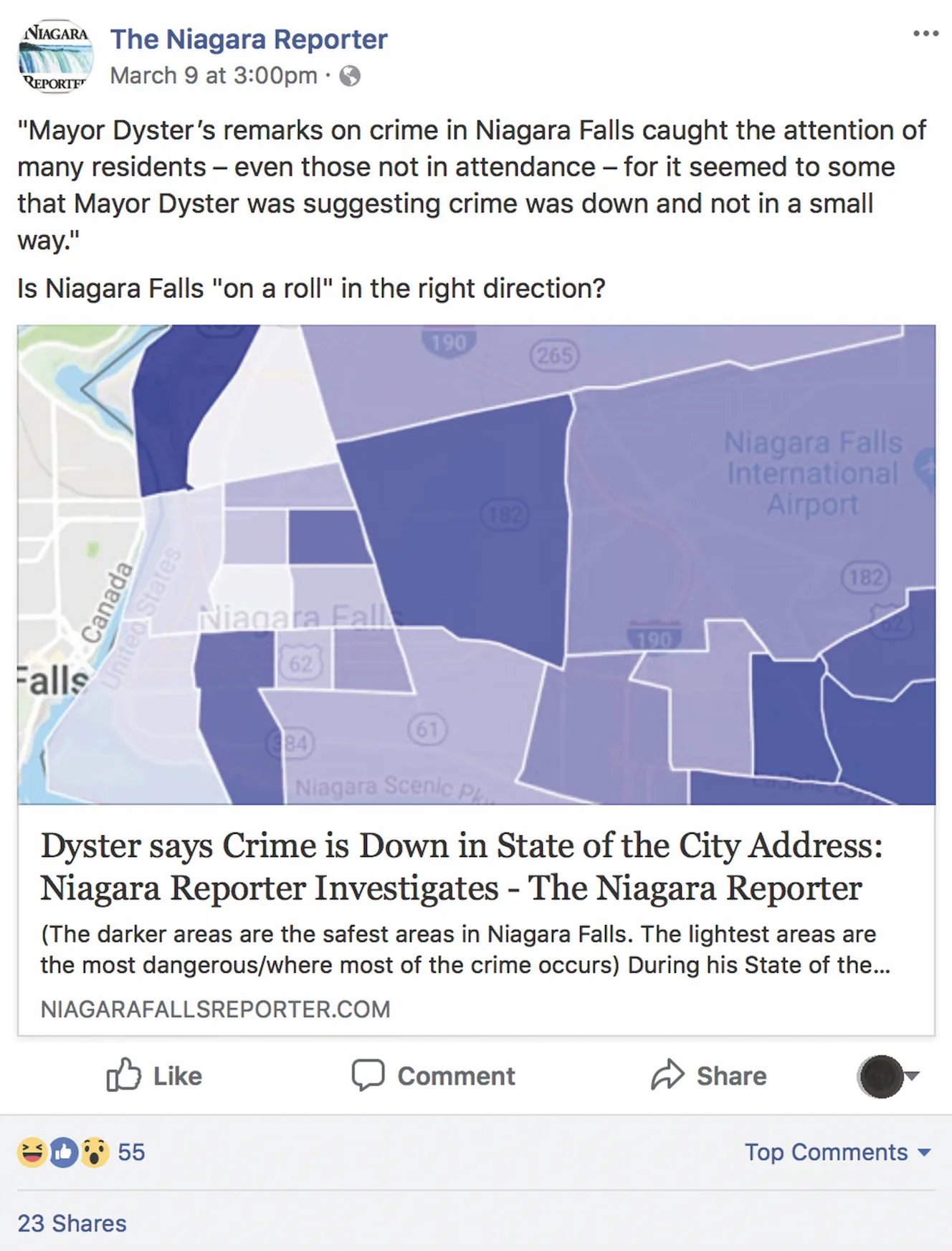 People’s Voice Edition: Dyster says Crime is Down in State of City Address, Niagara Reporter Investigates