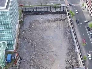 When Parlato came to Niagara Falls, the property had a 40 foot hole the size of three football fields, the sidewalks and the street were being undermined, the developer had run out of money and nobody wanted to tackle the project.