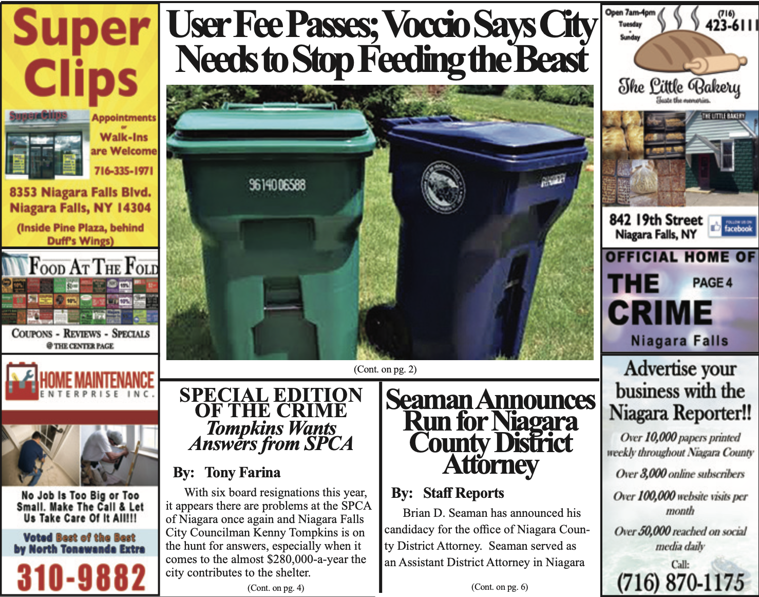 November 27th, 2019, Edition of the Niagara Reporter Newspaper