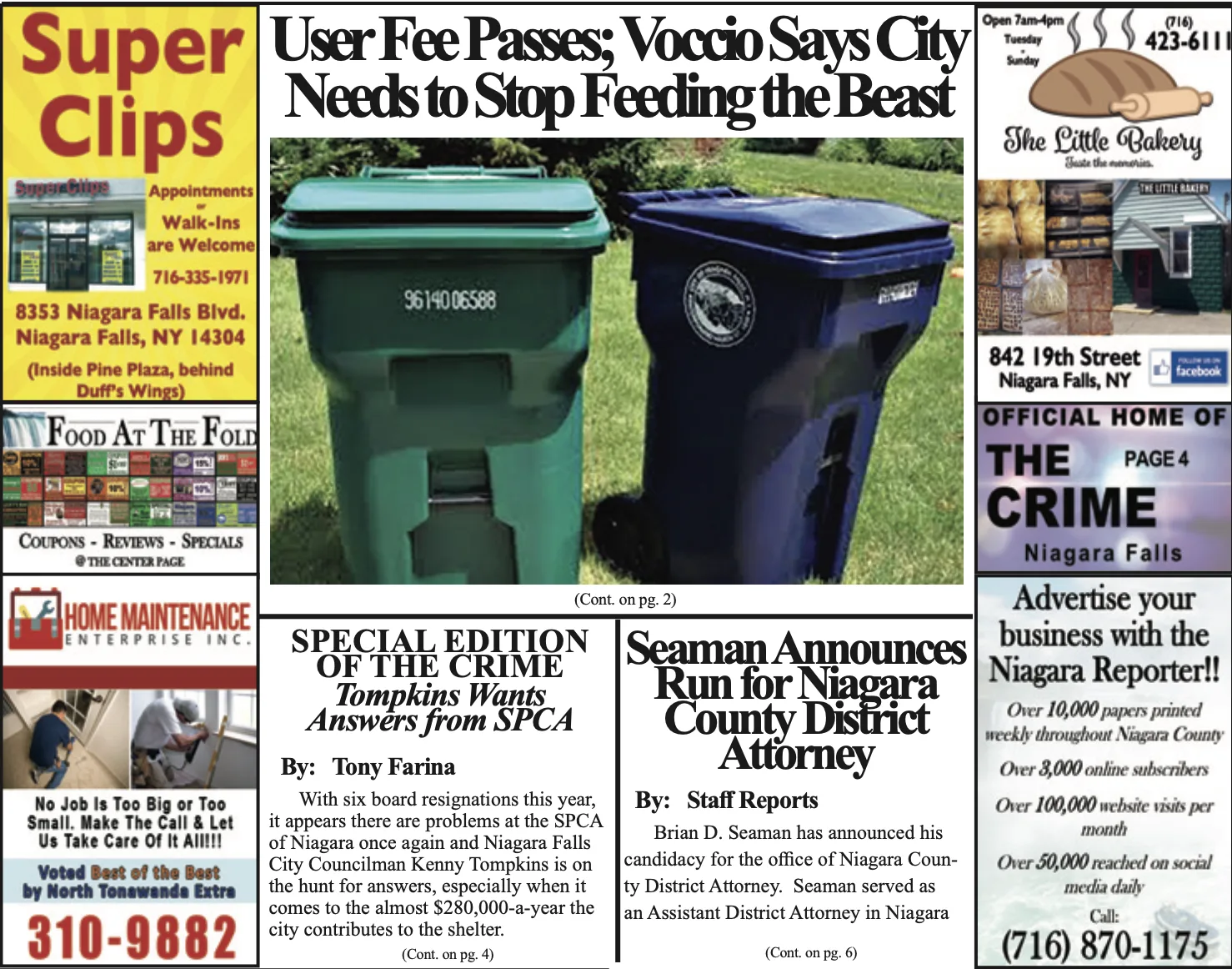 November 27th, 2019, Edition of the Niagara Reporter Newspaper