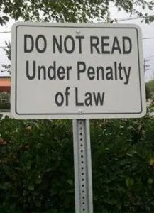 crime sign