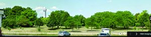 Before and After: An entire lot of hardwoods was cut down before Parks Police barracks construction was canceled.