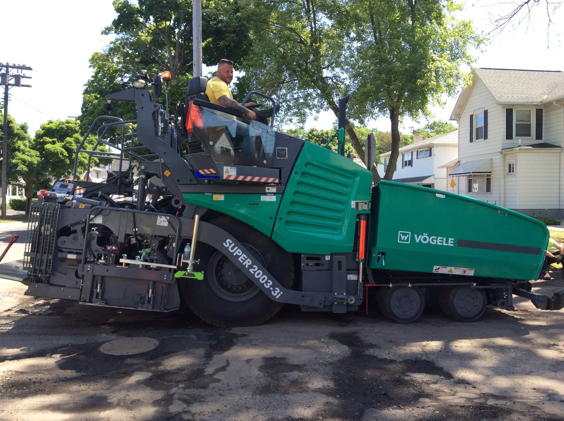 SLIDESHOW: NT Mayor Pappas Joins Members of DPW as They Roll Out New Paving Machine