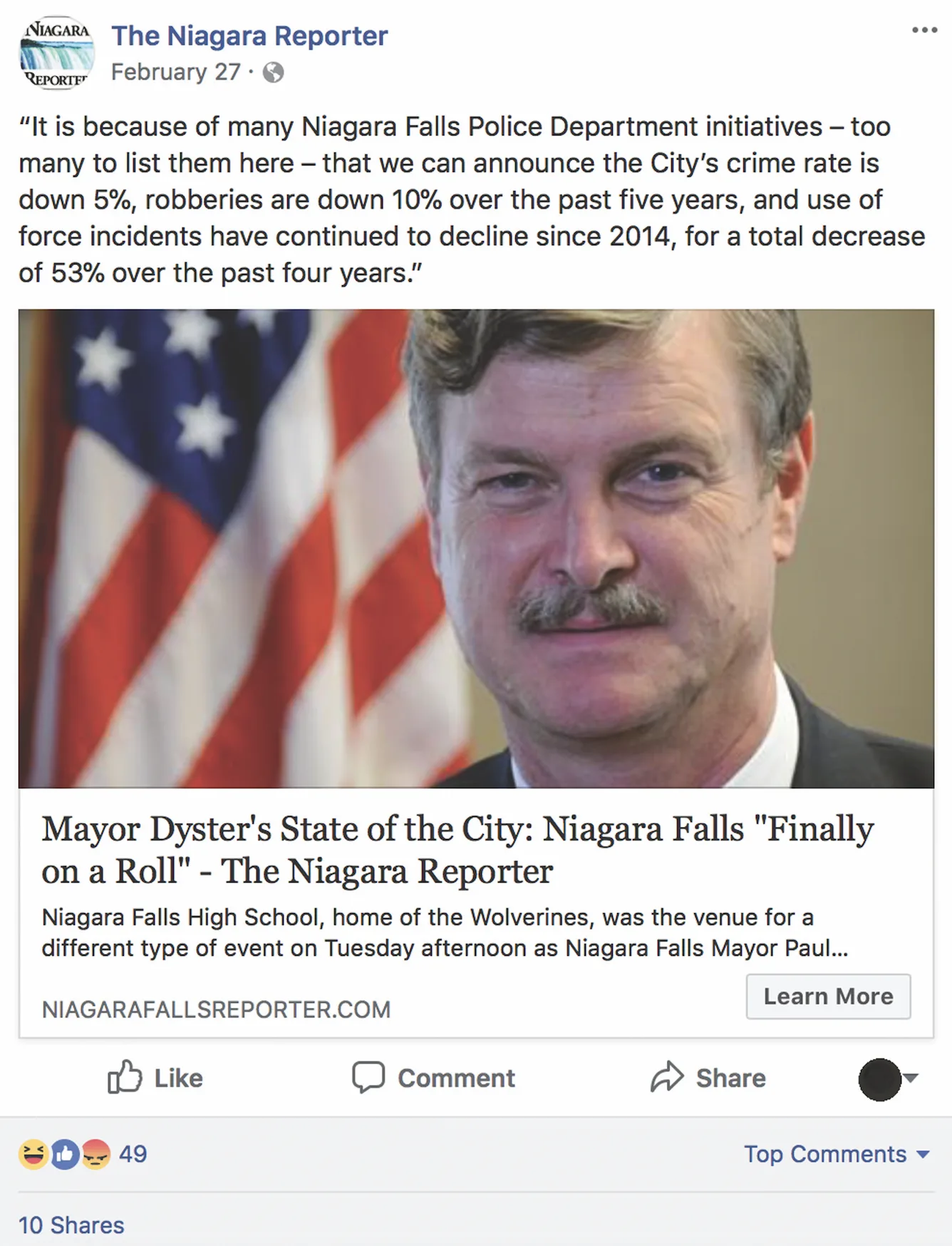 People’s Voice Edition: Mayor Dyster’s State of the City, Niagara Falls “Finally on a Roll”