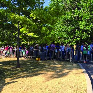 The lines run almost a mile on busy days as people literally wait for hours to take the 15 minute boat ride.
