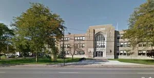 The speed limit on Hyde Park Blvd was reduced in front of Gaskill Prep (above) from 35 to 25 mph. Two years later, the DOT got around to lowering the speed limit in front of Hyde Park Elementary (below) to 25 mph.