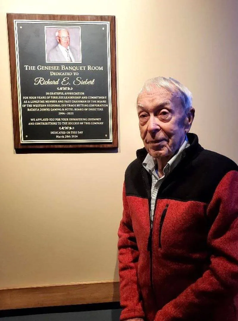 Batavia Downs Honors Longtime Board Member