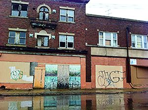 Despite the hype and promise of spinoff from a new casino in Niagara Falls, none of it happened. This building literally directly across the street from the Seneca Niagara Casino is one of scores of vacant buildings adjacent to the casino.